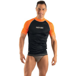BLACK/ORANGE T-SUN SHORT MAN