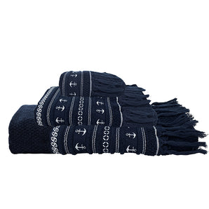 SANTORINI TOWEL , BLUE NAVY