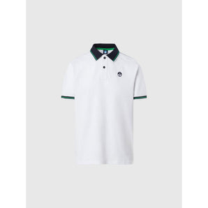 POLO S/S W/EMBROIDERY 0101 / WHITE