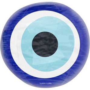 INFLATABLE BEACH BALL GREEK EYE - ELECTRIC BLUE