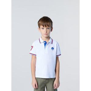 POLO S/S W/CONTRAST 0101 / WHITE