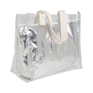 COOLER CARRY ME TOTE METALLIC - SILVER