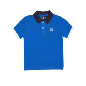 POLO S/S W/CONTRAST 0760 / ROYAL