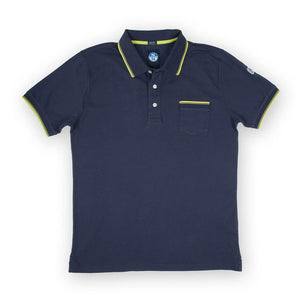 POLO S/S W/LOGO 0802 / NAVY BLUE