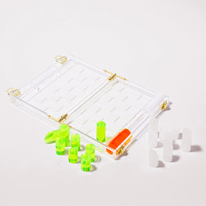 MINI LUCITE CHESS & CHECKERS NEON