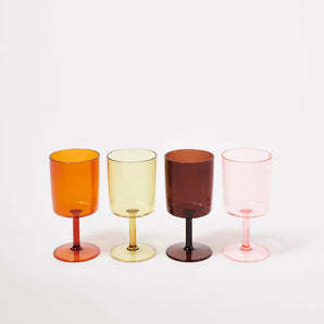 POOLSIDE WINE GLASS MULTI SET OF 4