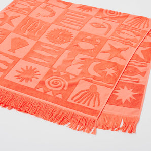 LUXE TOWEL DE PLAYA CORAL