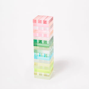 LUCITE JUMBLING TOWER