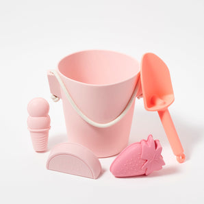 SILICONE BUCKET & SPADE SET PINK