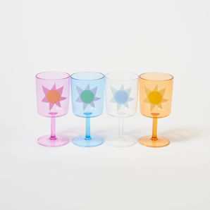 POOLSIDE WINE GLASS UTOPIA MULTI SET OF 4