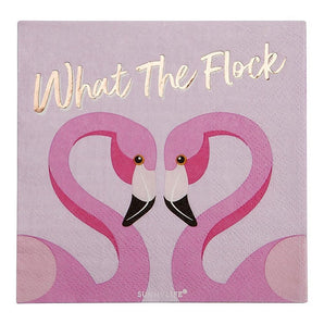 COCKTAIL PAPER NAPKINS FLAMINGO SET OF 20