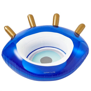 LUXE POOL RING GREEK EYE BLUE